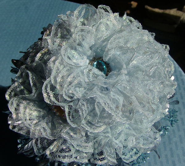 Bouquet - Lace Shimmer Blue Green